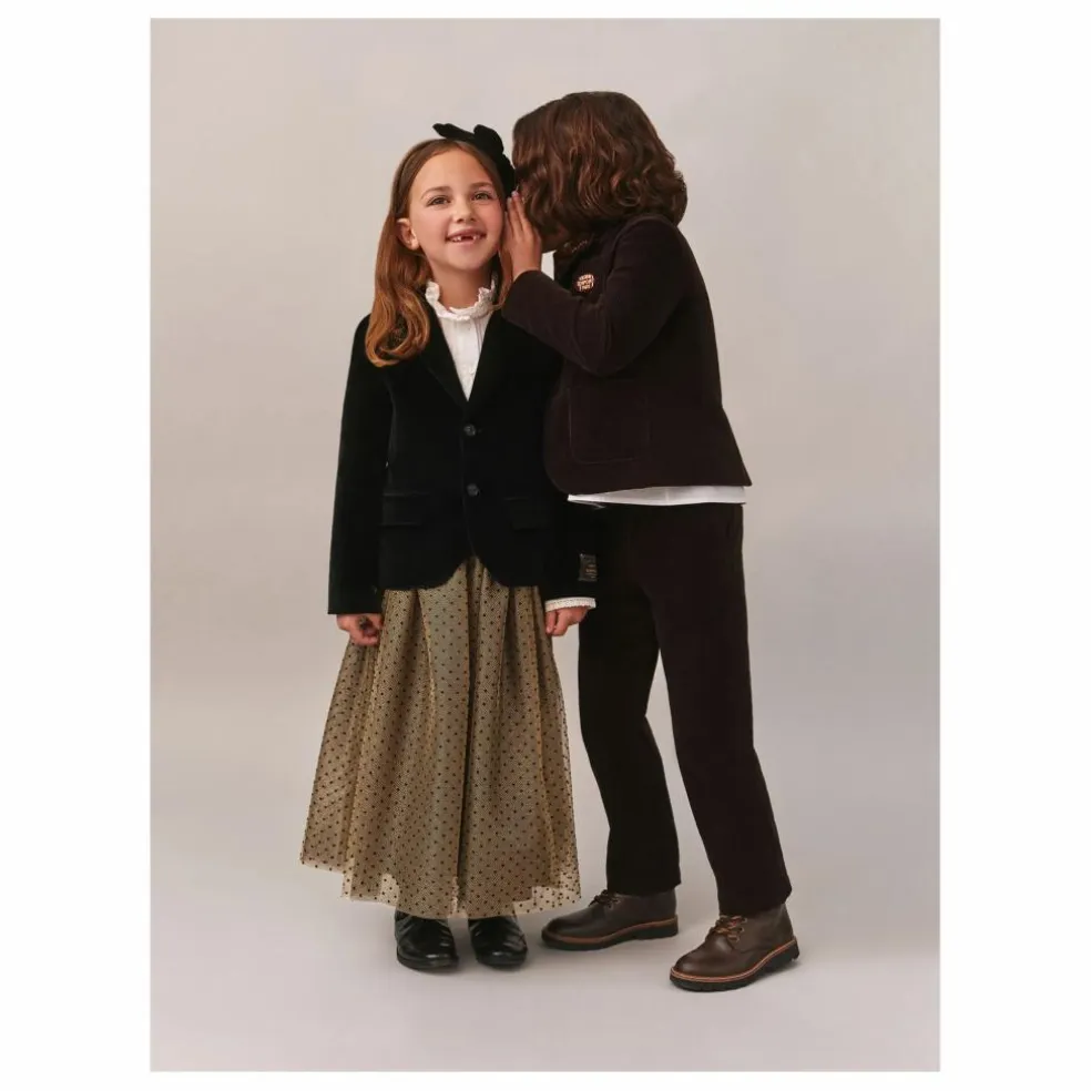 Robe Juste Tulle Flocke | Or