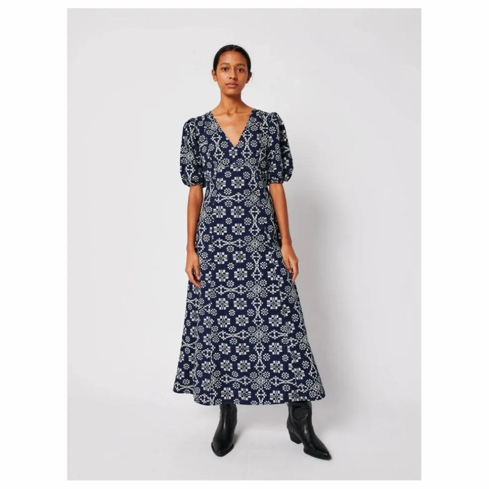Robe Kaléidoscope Coton Bio - Collection Femme | Bleu marine