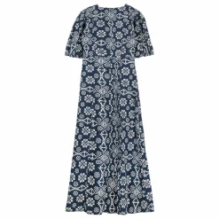 Robe Kaléidoscope Coton Bio - Collection Femme | Bleu marine