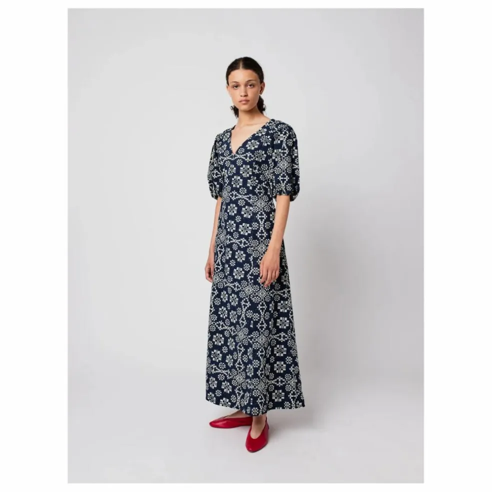 Robe Kaléidoscope Coton Bio - Collection Femme | Bleu marine