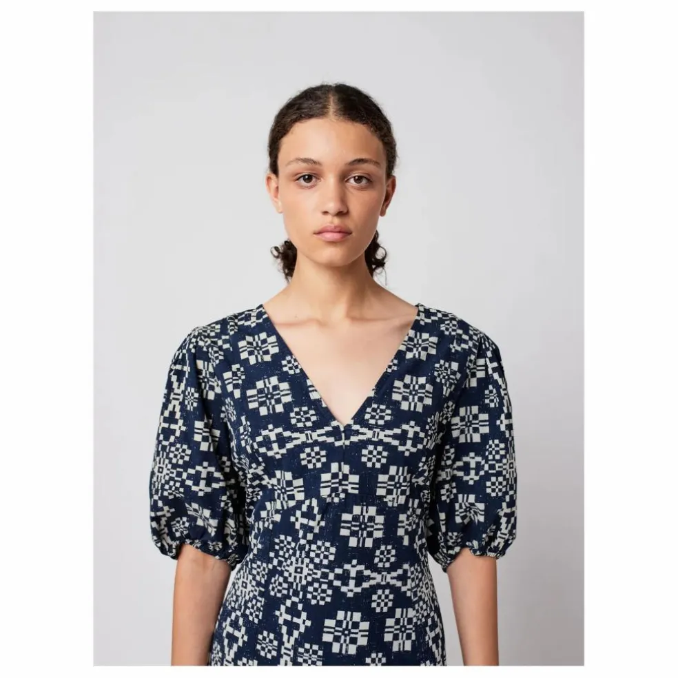 Robe Kaléidoscope Coton Bio - Collection Femme | Bleu marine