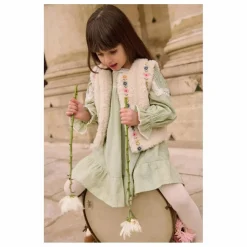 Robe Laureline Coton Bio | Vert amande