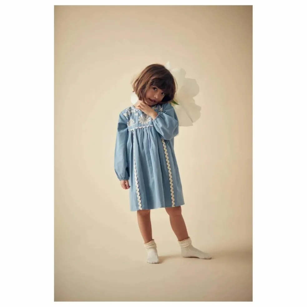 Robe Linoa Brodée | Bleu