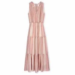 Robe Loulou Salerno Rayures | Rose poudré