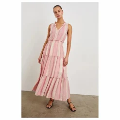 Robe Loulou Salerno Rayures | Rose poudré