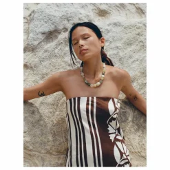 Robe Maeve Clove Coconut Lin | Marron
