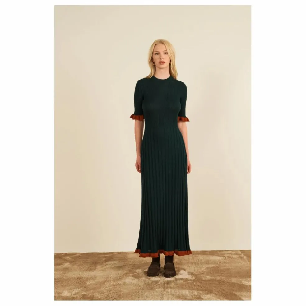 Robe Magda Laine Mérinos Extra Fine | Vert foncé