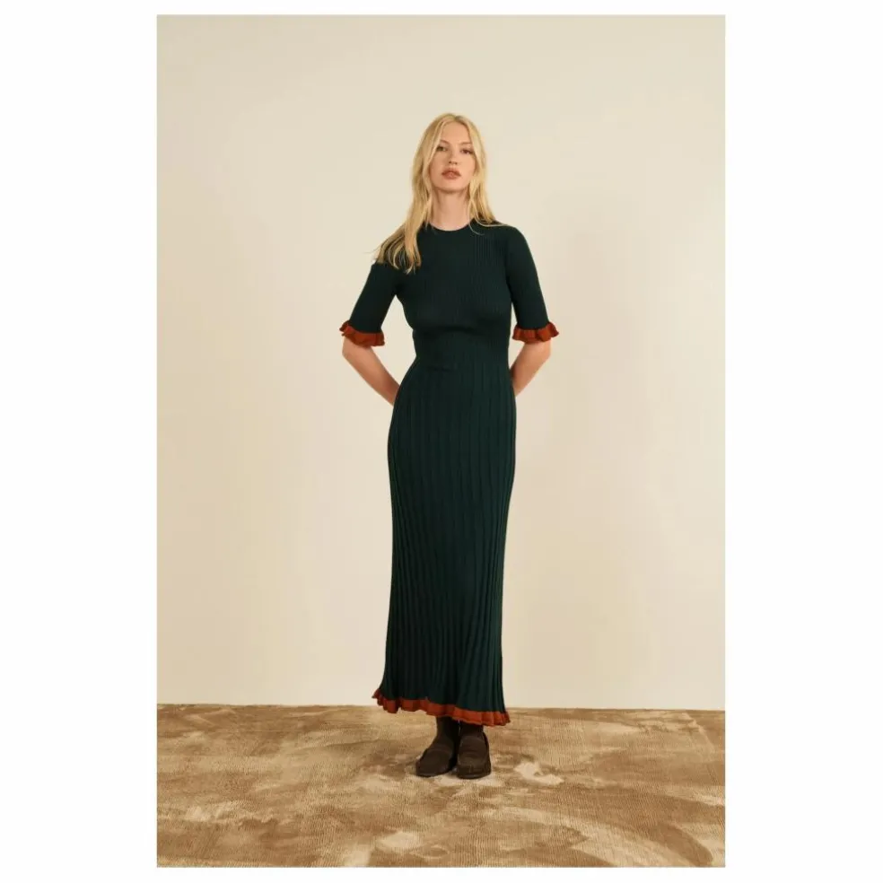 Robe Magda Laine Mérinos Extra Fine | Vert foncé