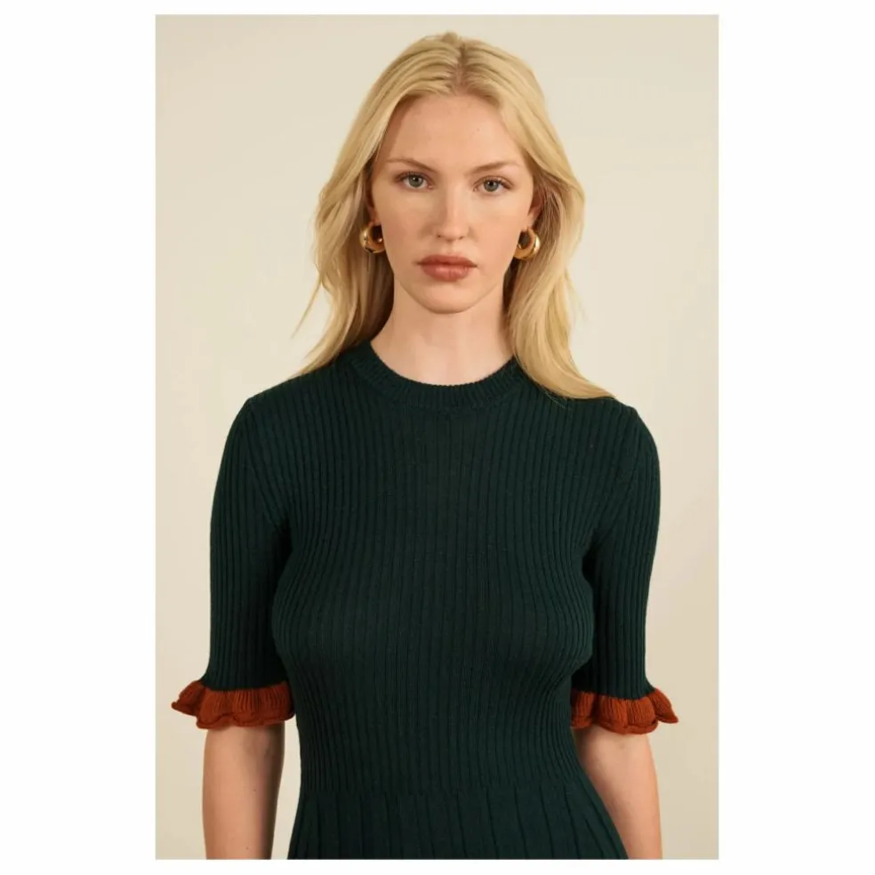 Robe Magda Laine Mérinos Extra Fine | Vert foncé