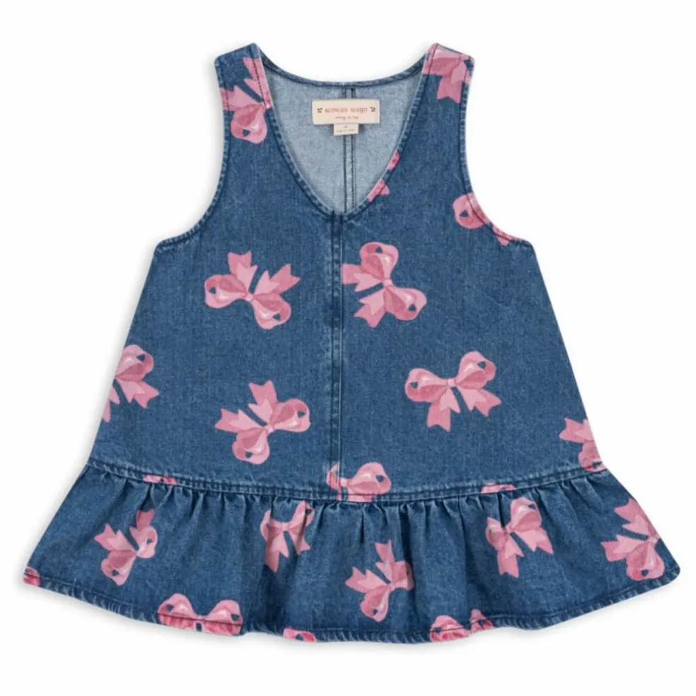 Robe Magot Nœud Coton Bio | Denim brut