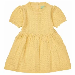Robe Maille Fine Coton Bio Bébé | Jaune pâle