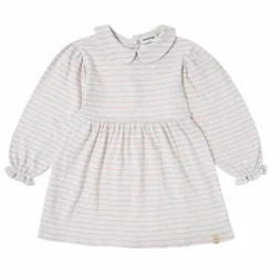 Robe Maille Fine Rayure | Ecru