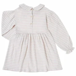 Robe Maille Fine Rayure | Ecru