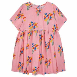 Robe Manches Ballon Feux d'Artifices | Rose