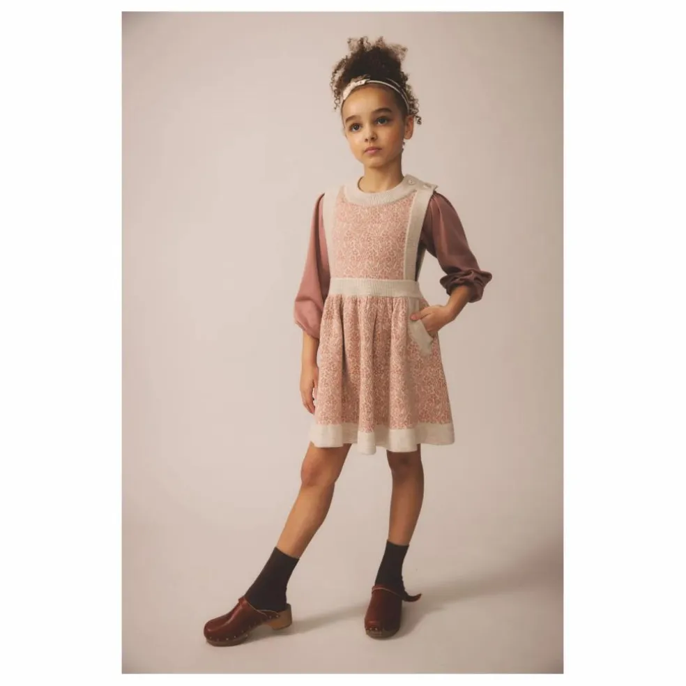 Robe Mathilda Laine de Mérinos | Rose pâle