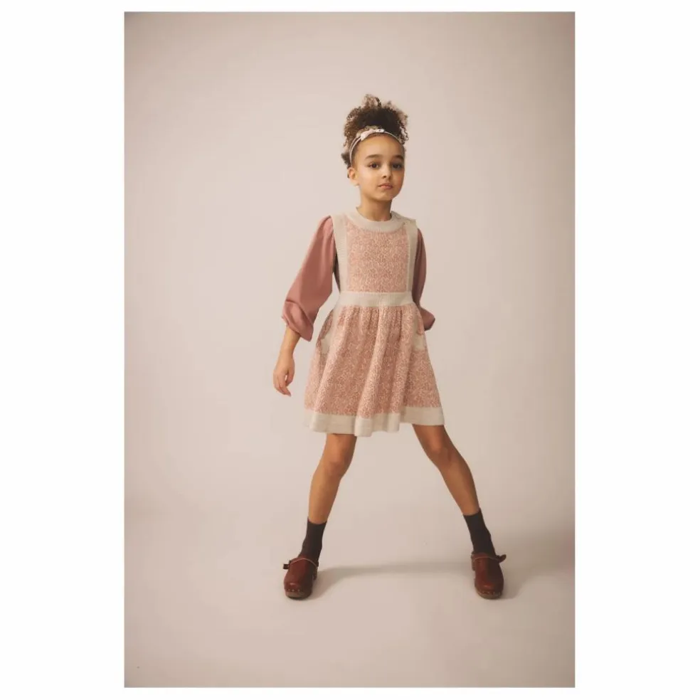 Robe Mathilda Laine de Mérinos | Rose pâle