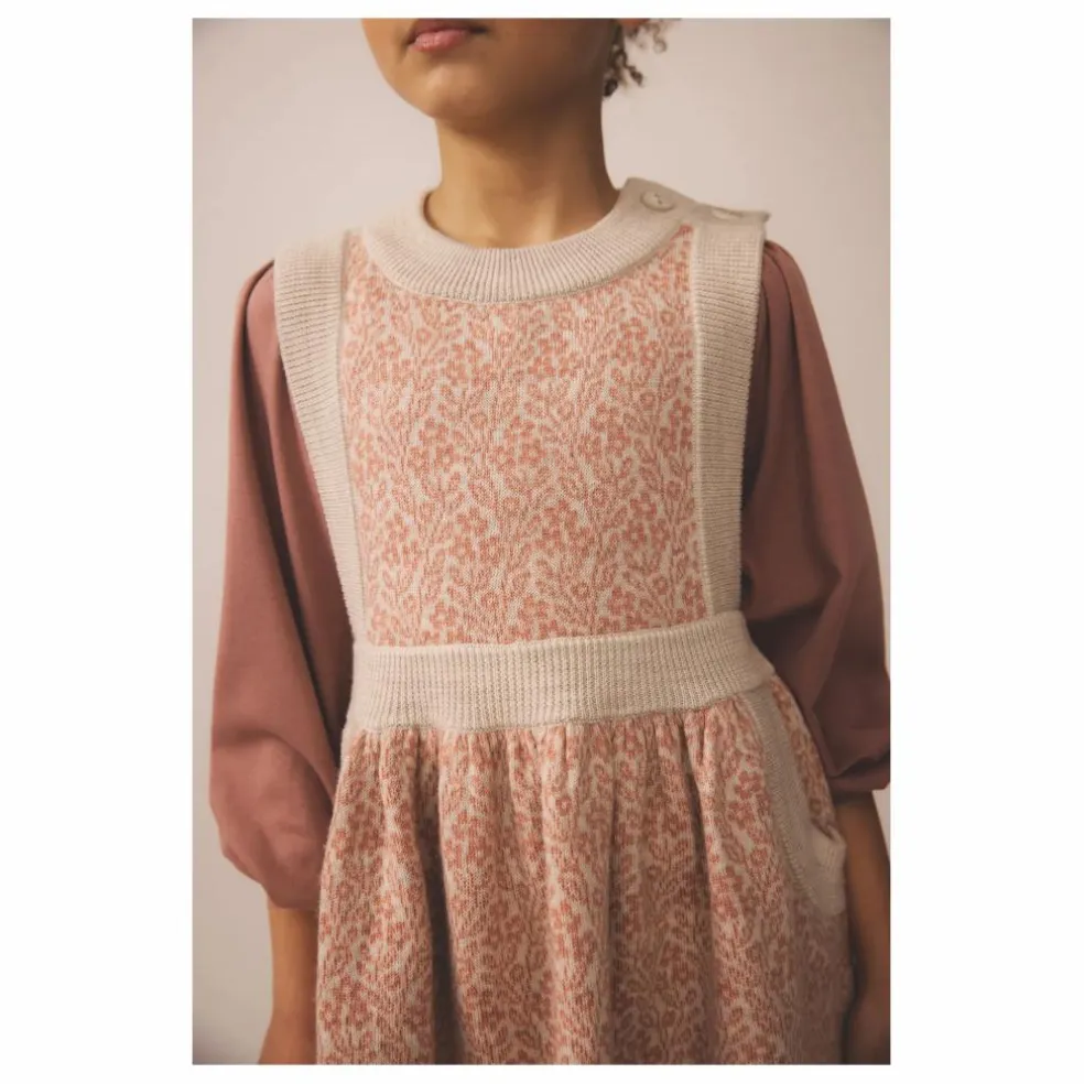 Robe Mathilda Laine de Mérinos | Rose pâle