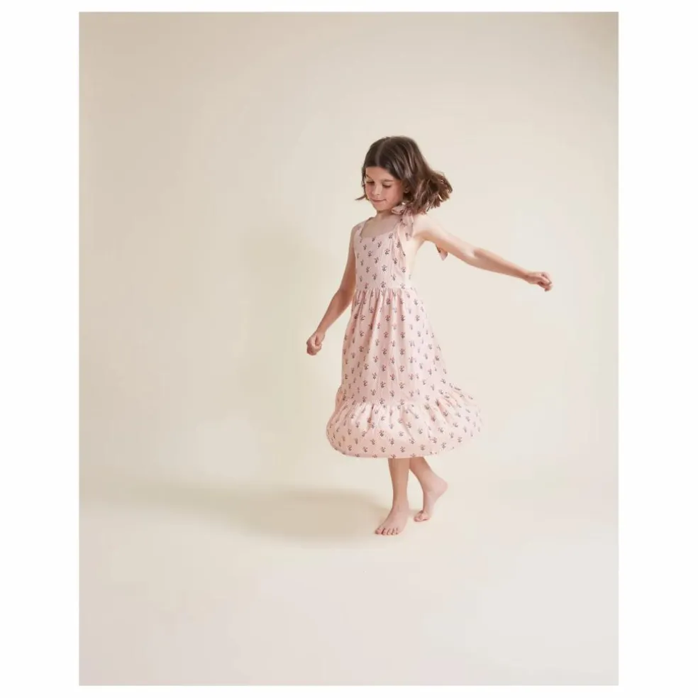 Robe Midi Capri Coton Bio | Rose pâle