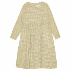 Robe Midi Vita Carreaux Coton Bio | Beige