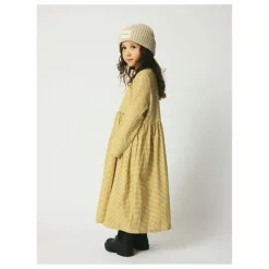 Robe Midi Vita Carreaux Coton Bio | Beige