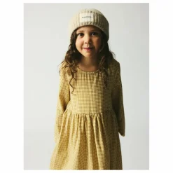 Robe Midi Vita Carreaux Coton Bio | Beige