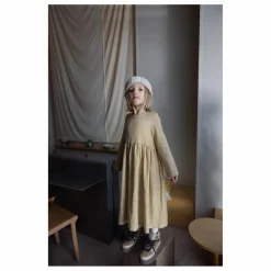 Robe Midi Vita Carreaux Coton Bio | Beige