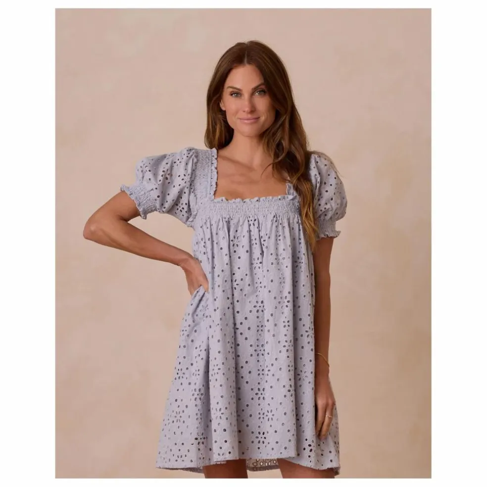 Robe Milan Ajourée | Bleu Clair
