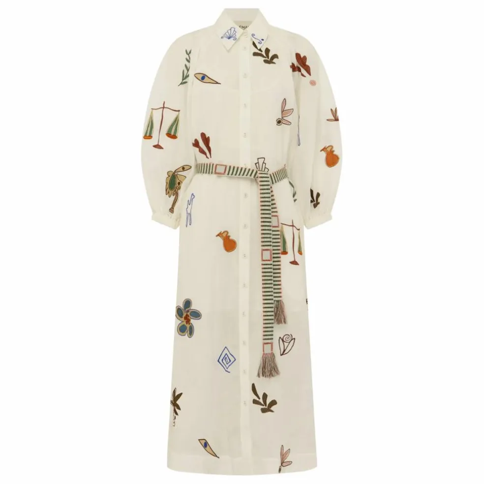 Robe Mina Brodée | Blanc