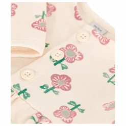 Robe Molleton Fleurs Bébé | Beige