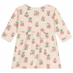 Robe Molleton Fleurs Bébé | Beige