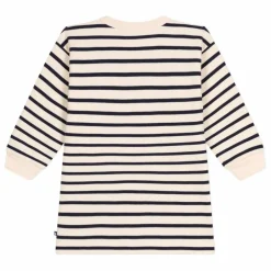 Robe Molleton Rayée | Bleu marine