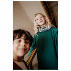 Robe Molleton Volants | Vert