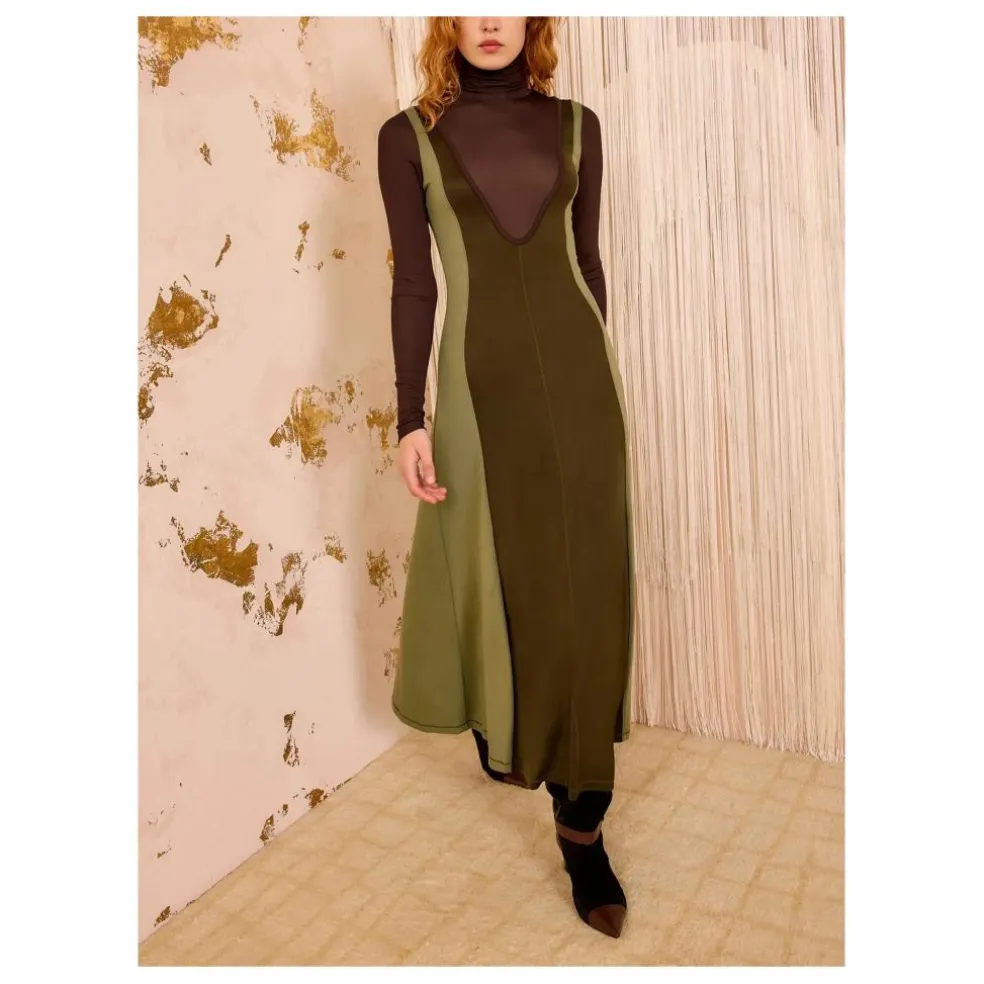 Robe Nahla | Vert kaki