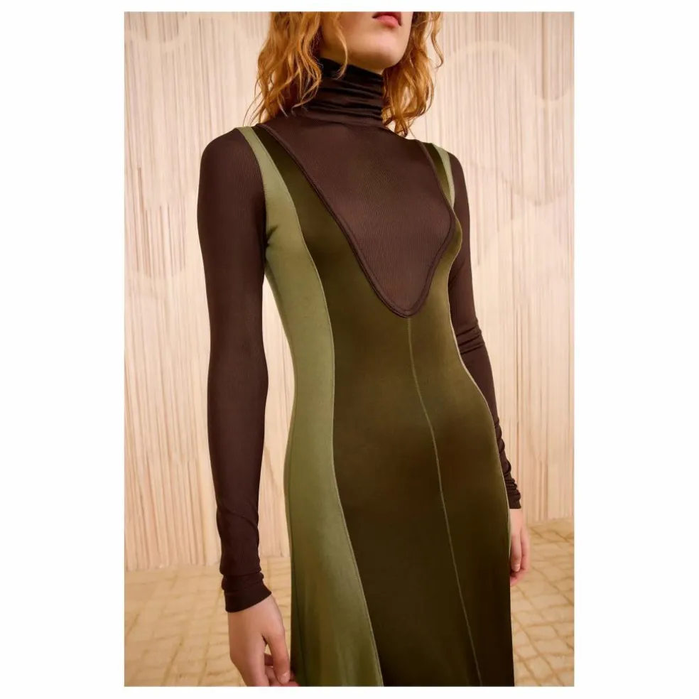 Robe Nahla | Vert kaki