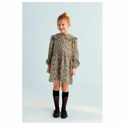 Robe Nelia Léopard Double Gaze de Coton | Beige