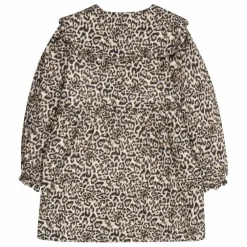 Robe Nelia Léopard Double Gaze de Coton | Beige