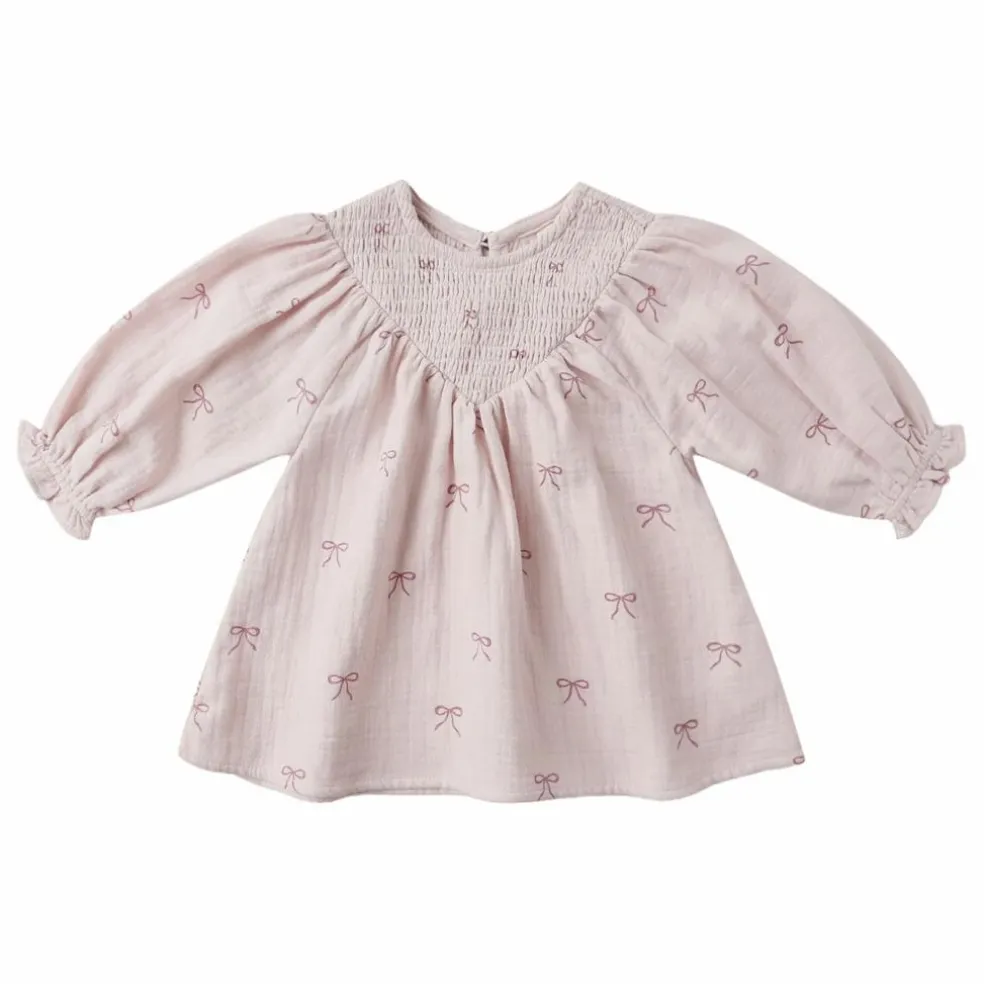 Robe Nœuds Gaze de Coton Bio | Lilas