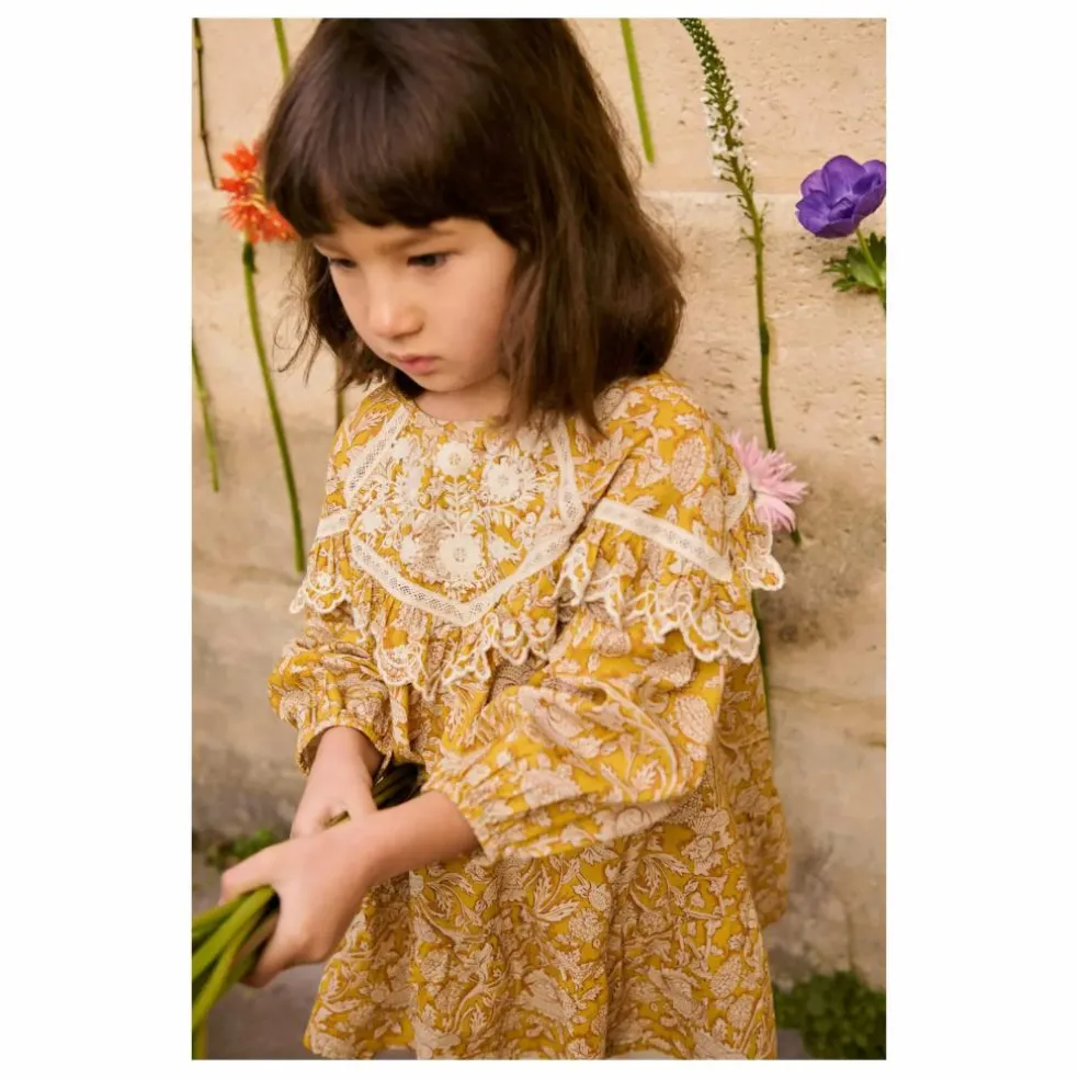 Robe Orana Fleurie Coton Bio | Miel