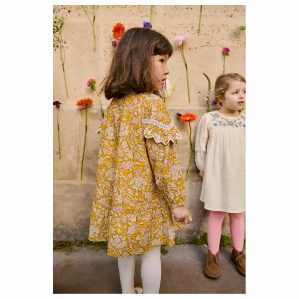 Robe Orana Fleurie Coton Bio | Miel