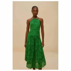 Robe Palm Tree Eyelet | Vert