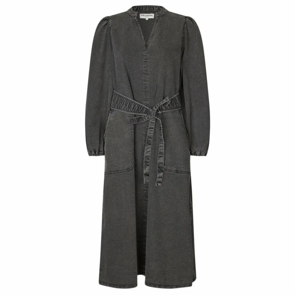 Robe Paris Ceinturée Denim | Washed Black