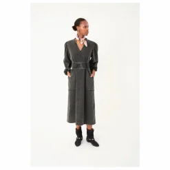 Robe Paris Ceinturée Denim | Washed Black