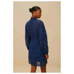 Robe Parrot Garden Guipure | Bleu marine