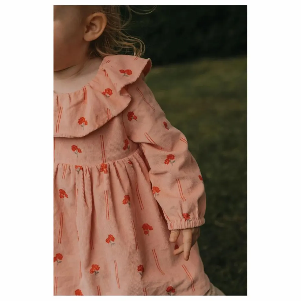 Robe Peony Velours Côtelé Mini | Rose