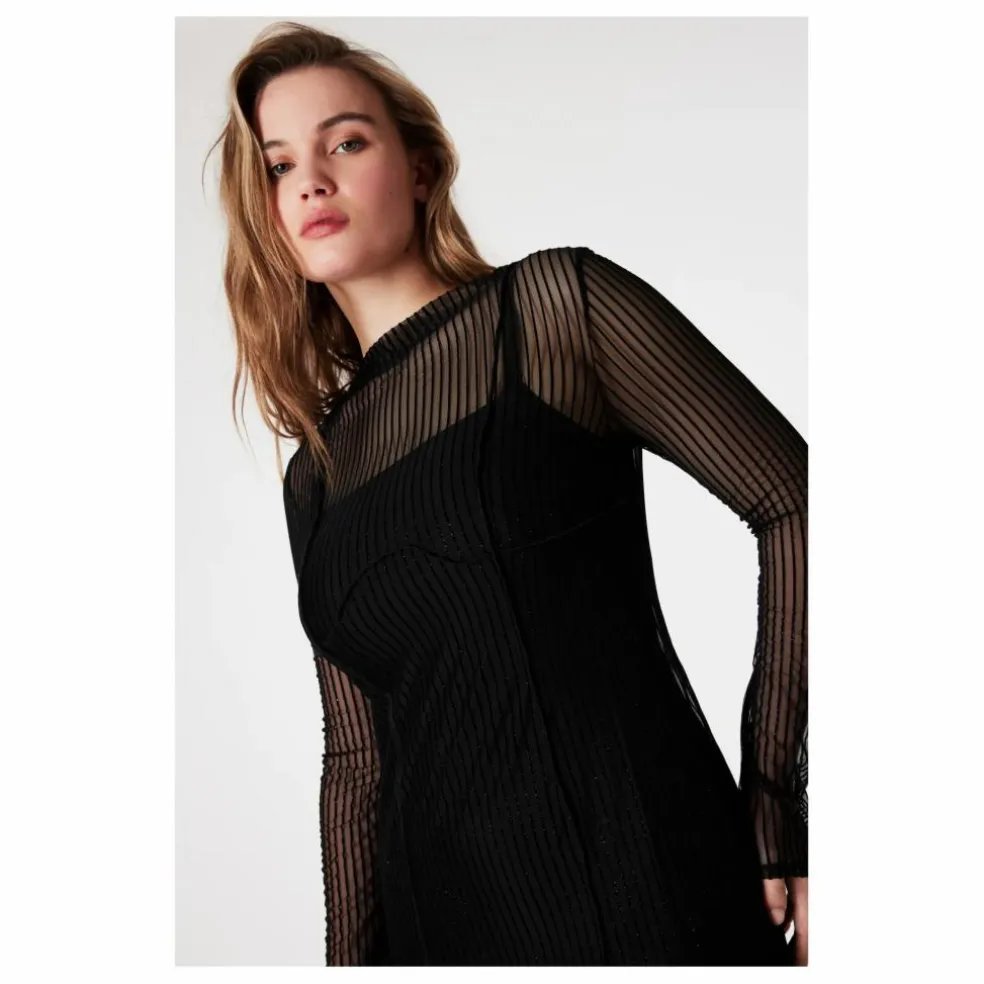 Robe Petra Métallisée | Noir