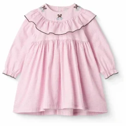 Robe Pied-de-poule Coton Bio | Rose