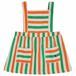 Robe Pinafore Rayée | Ecru