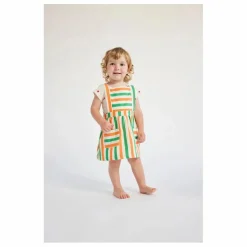 Robe Pinafore Rayée | Ecru