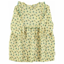 Robe Plastron Fleurs | Jaune