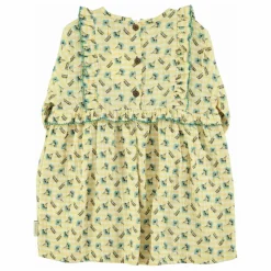 Robe Plastron Fleurs | Jaune